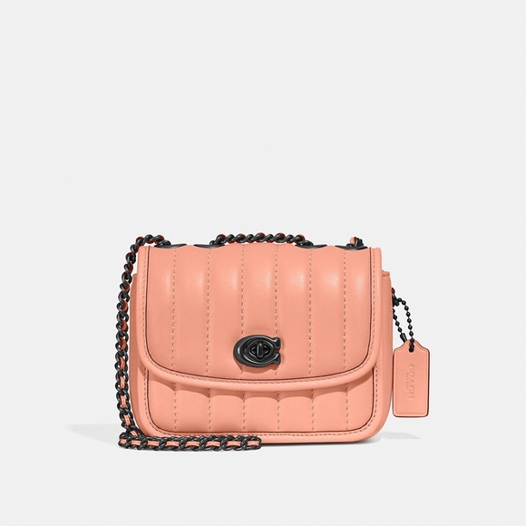 Coach Madison Shoulder Bag 16 With Quilting Pewter Faded Blush - Picture 2 of 14